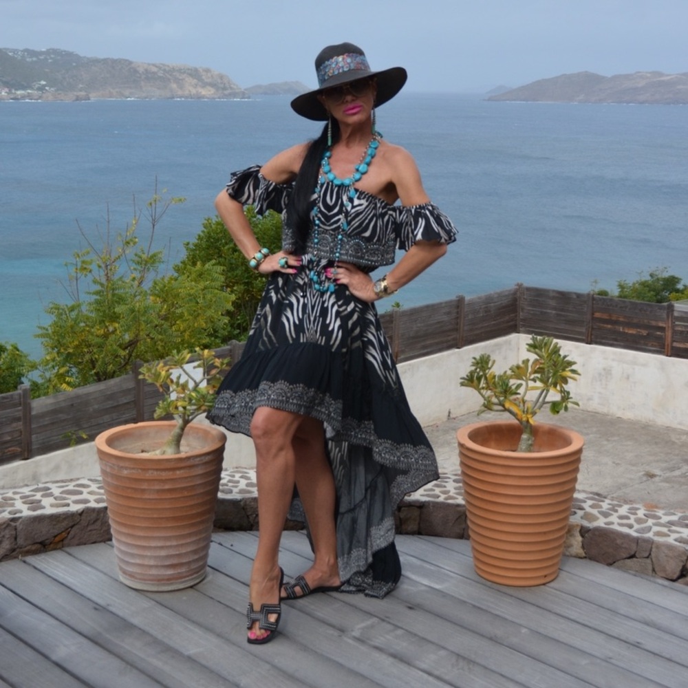 COLORS OF FASHION  HIGH LOW DRESS